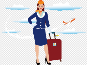 Stewardess PNG Transparent Images Download
