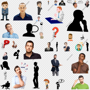 Thinking Man PNG Transparent Images Download
