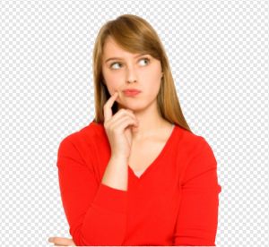 Thinking Woman PNG Transparent Images Download