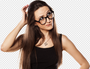 Thinking Woman PNG Transparent Images Download