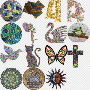 Mosaic Art PNG Transparent Images Download