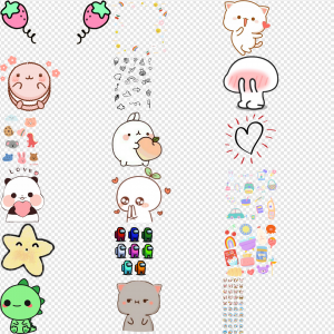 Cute Sticker PNG Transparent Images Download