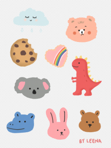 Cute Sticker PNG Transparent Images Download