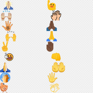 Hi Five Emoji PNG Transparent Images Download
