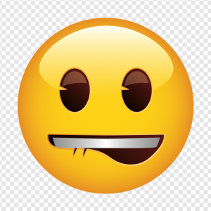 Lip Bite Emoji PNG Transparent Images Download