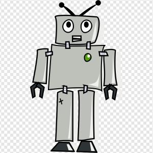 Grey Robot PNG Transparent Images Download