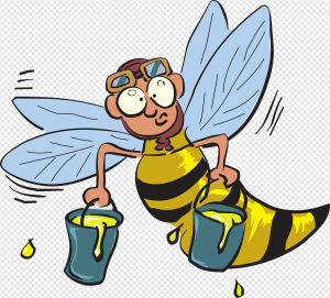 Bee Cartoon PNG Transparent Images Download