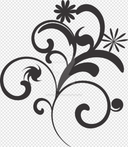 Black And White Flower PNG Transparent Images Download