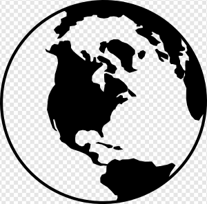 Black And White Globe PNG Transparent Images Download