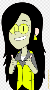 Black Hair Cartoon Character Female PNG Transparent Images Download