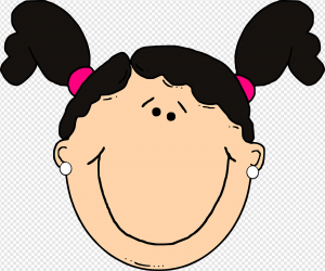 Black Hair Cartoon Character Female PNG Transparent Images Download