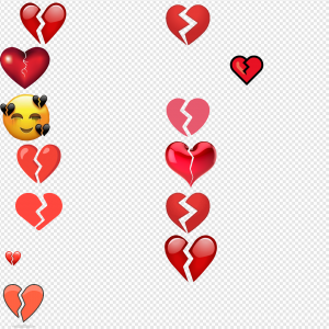 Broken Heart Emoji PNG Transparent Images Download