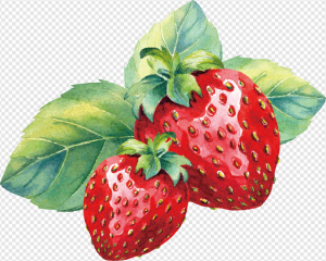 Watercolor Strawberry PNG Transparent Images Download
