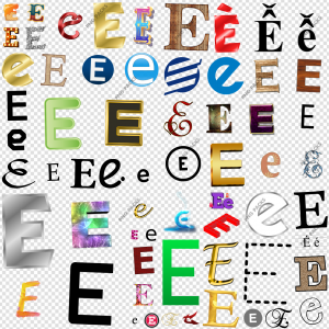 E Letter PNG Transparent Images Download