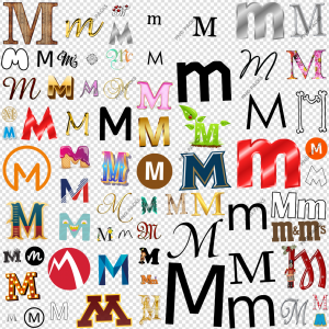 M Letter PNG Transparent Images Download